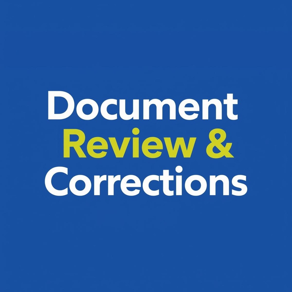 Document Review & Corrections 